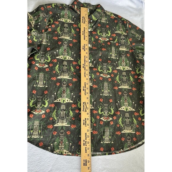 Creepy Co Shirt 2XL Tiki Totem AOP Halloween Limited Edition Horror Hawaiian - Picture 9 of 11